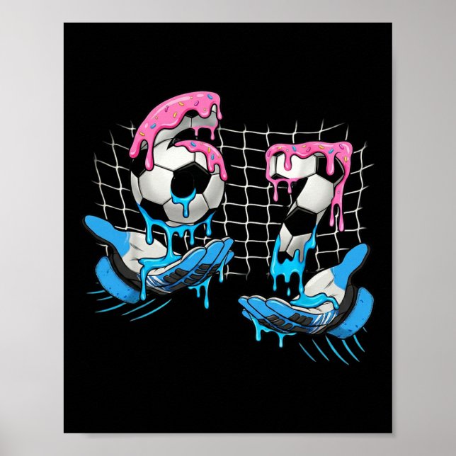 Fotboll 67 Barn Glass Dropp Roligt 6 7 Händer Meme Poster (Framsidan)