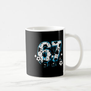 Fotboll 67 Sex Sju 6 7 Rolig 6-7 Meme Dropp Pojkar Kaffemugg