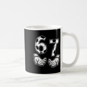 Fotboll 67 Sex Sju Kostym Fotboll älskare Kaffemugg