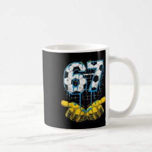Fotboll 67 Sex Sju Roliga Gen-alpha Meme Drip Barn Kaffemugg