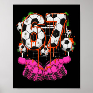 Fotboll 67 Sex Sju Roliga Gen Alpha Meme Drip Pojk Poster