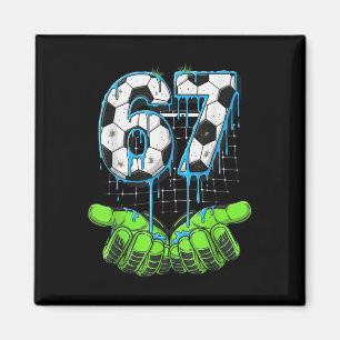 Fotboll 67 Sex Sju Roligt Gen Alpha Meme Drip Magnet