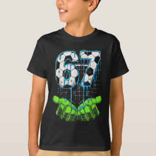 Fotboll 67 Sex Sju Roligt Gen Alpha Meme Drip  T Shirt