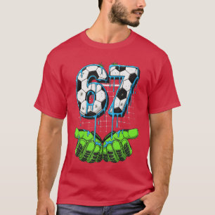 Fotboll 67 Sex Sju Roligt Gen Alpha Meme Drip T Shirt