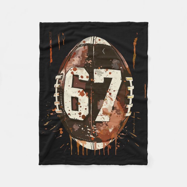 Fotboll 67 Six Seven Alpha Slang 6 7 Meme Barn Te Fleecefilt (Framsidan)