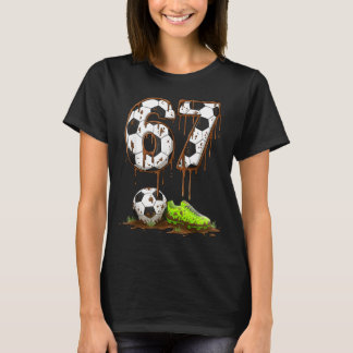 Fotboll 67 Six Seven Meme Pojkar Tonåringar Barn G T Shirt