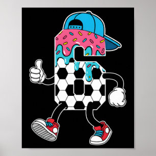 Fotboll 6 år gammal glassdropp ungdom 6-årsfödelse poster