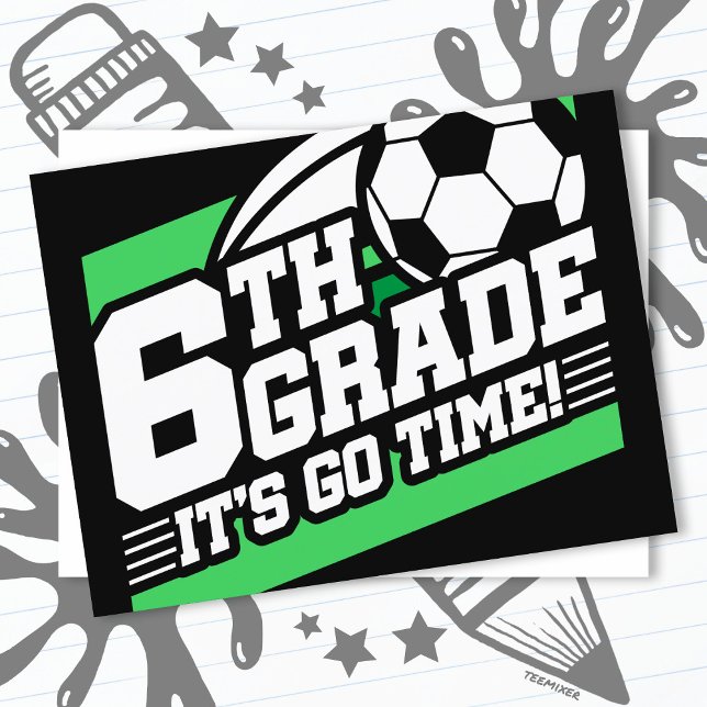 Fotboll 6e första dagen i Back to school Vykort (Skapare uppladdad)