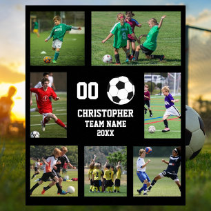 Fotboll 7 fotokollage teamnamnskylt poster