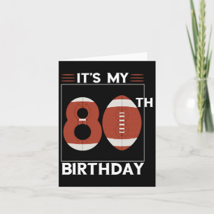Fotboll 80:e Födelsedagsfesten Älskare Player Bday Kort