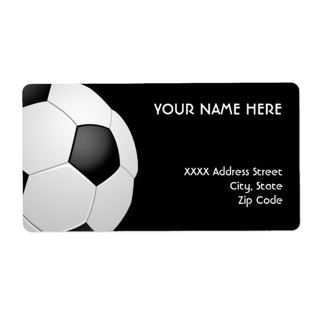 Fotboll Adressetiketter Fraktsedel (Framsidan)