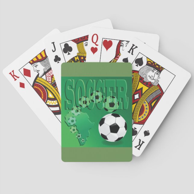 Fotboll Afrika Djärgt Grönt Fotboll Casinokort (Baksidan)
