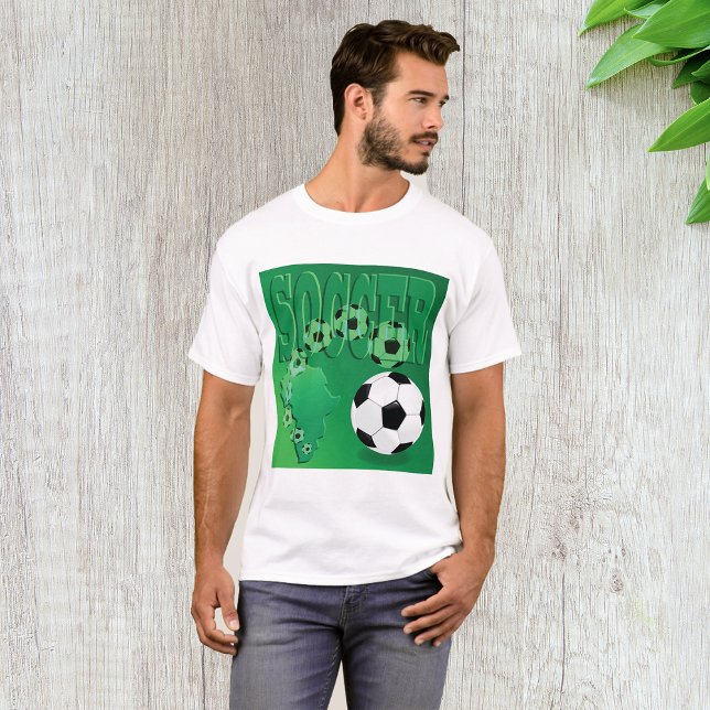 Fotboll Afrika Djärgt Grönt Fotboll T Shirt (Skapare uppladdad)