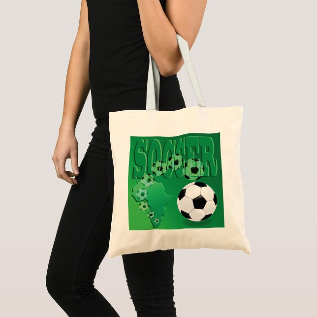 Fotboll Afrika Djärgt Grönt Fotboll Tygkasse (Skapare uppladdad)