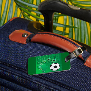 Fotboll Afrika Fetstil Grön Fotboll Bagagebricka