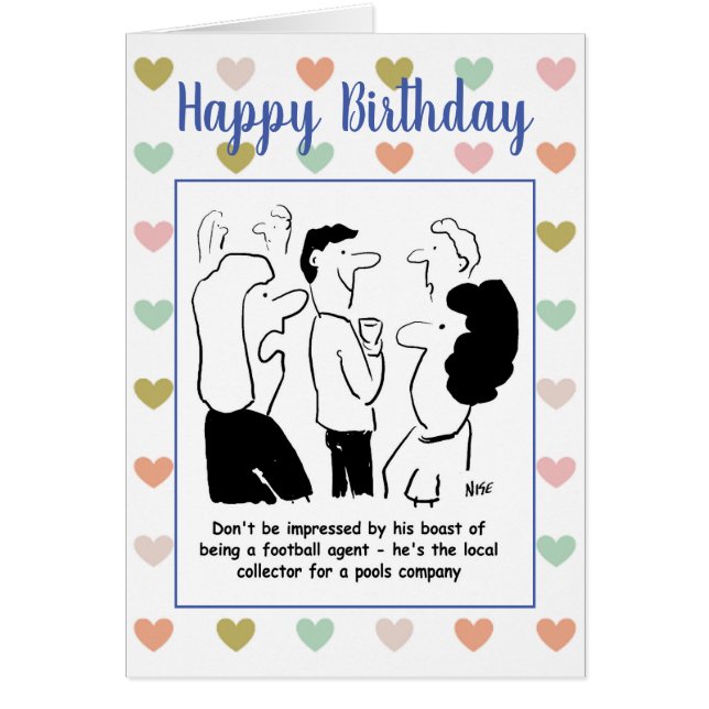 Fotboll Agent samlar in Bassäng-kuponger i fotboll Hälsningskort (Framsidan)