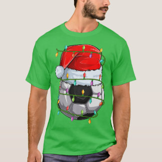 Fotboll Älskare Julafton Ljus Santa Soccer Chris T Shirt