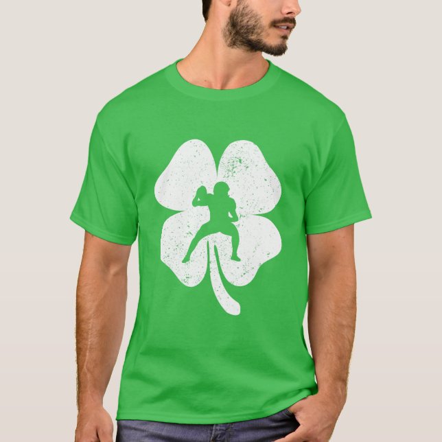 Fotboll Älskare St patricks day Löv Klöver Irish B T Shirt (Framsida)