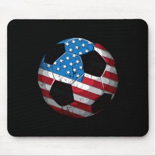 Fotboll Amerikansk Flagga Söt 4:e Juli Rolig Us Am Musmatta