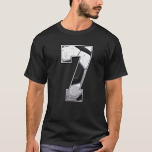 Fotboll andra 7:e födelsedag 7 sju år gammal B T Shirt