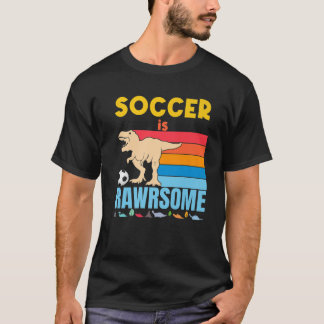 Fotboll är Fantastisk Boys Girls matare Dinosaur G T Shirt