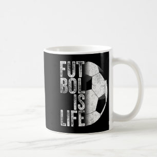 Fotboll Är Liv Fotbollslag Boll Fan Mål För Livet Kaffemugg