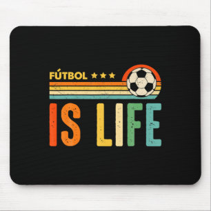 Fotboll Är Livet Fotbollsentusiast Rolig Vintage Musmatta