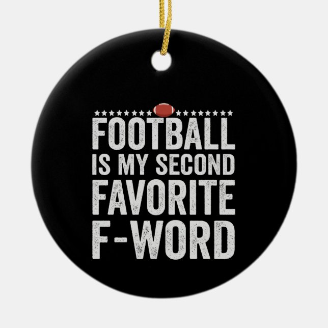 Fotboll är min andra favoritgåva från Ord. Julgransprydnad Keramik (Framsidan)