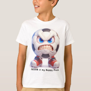 Fotboll är min bild T-Shirt i Lycklig Ställe