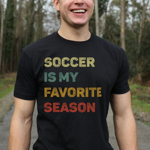 Fotboll är min favoritårstidsretro t shirt