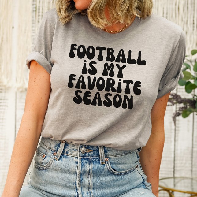 Fotboll är min favoritsäsong Groovy Shirt T Shirt (Celebrate the gridiron with our "Football is My Favorite Season Groovy" Shirt – a stylish declaratio)