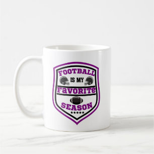 Fotboll är min favoritsäsong Lila för Logotyp Blac Kaffemugg