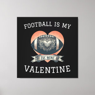 Fotboll är min valentin canvastryck