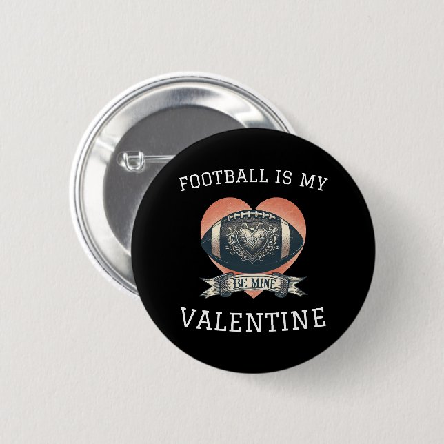 Fotboll är min valentin knapp (Framsida & baksida)