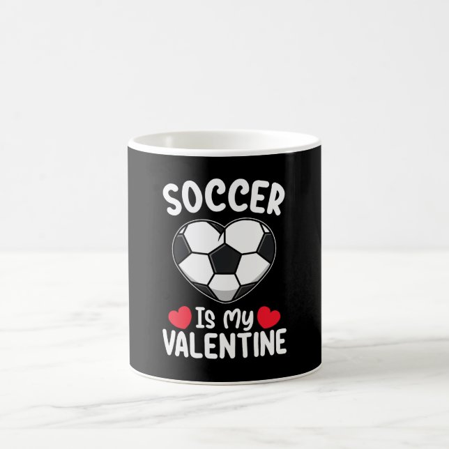 Fotboll är mina Alla hjärtans dag-sport Kaffemugg (Center)