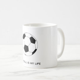Fotboll är mitt liv kaffemugg