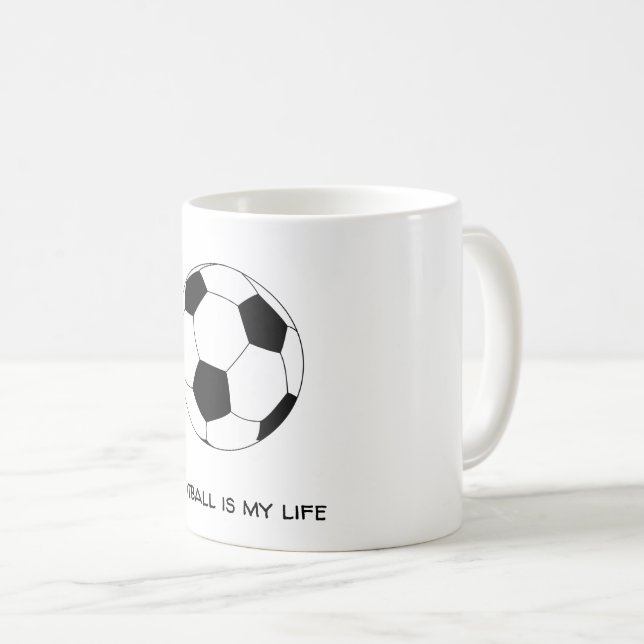 Fotboll är mitt liv kaffemugg (Framsida höger)