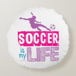 Fotboll är mitt liv rund kudde