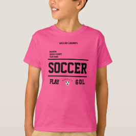 Fotboll är personligens rosa för spelarteamets ung t shirt
