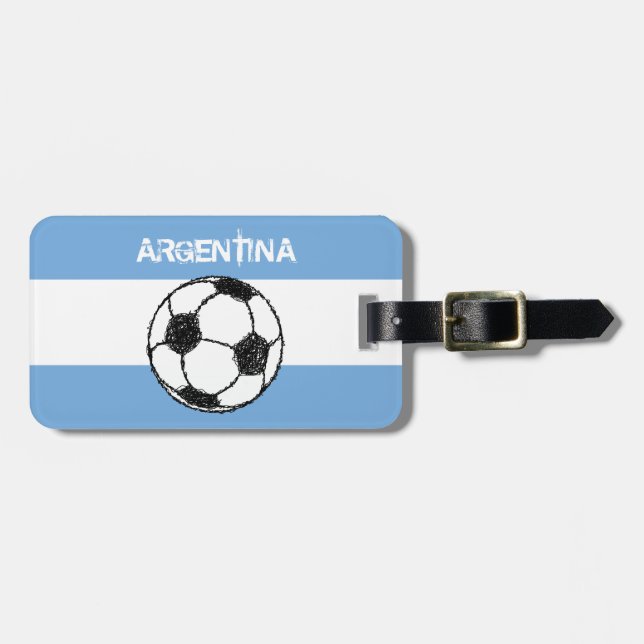 Fotboll, Argentina Bagagebricka (Horisontell Framsida)