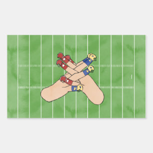 Fotboll ASL Art Sticker Rektangulärt Klistermärke