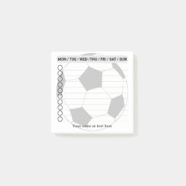 Fotboll att göra lista Bokför anteckningar Post-it Block