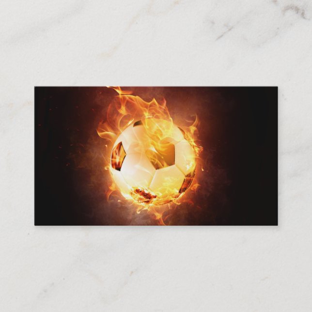 Fotboll avfyrar, klumpa ihop sig under, fotboll visitkort (Framsida)