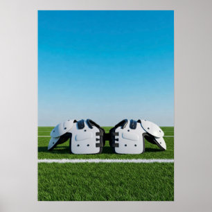 Fotboll Axelskydd på Turf Scen Poster