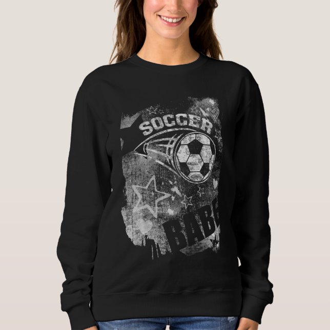 Fotboll Babe, svart bläckfisk T Shirt (Framsida)