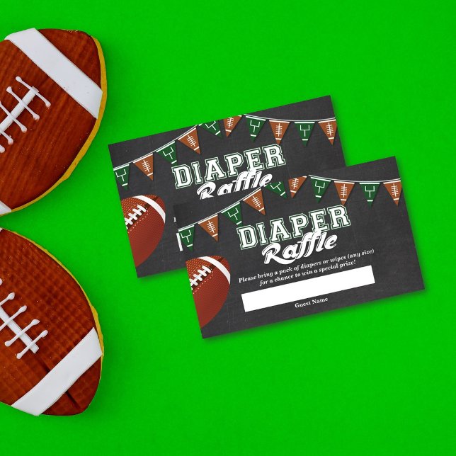 Fotboll Baby Shower Blöja Lotteri Biljetter Tilläggskort (Skapare uppladdad)