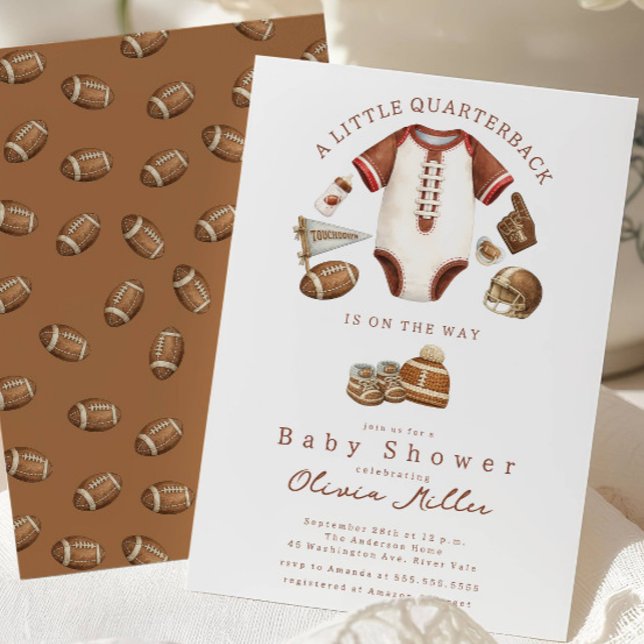Fotboll Baby Shower Inbjudan (Skapare uppladdad)