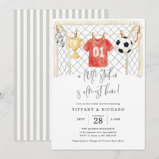 Fotboll Baby Shower Inbjudan