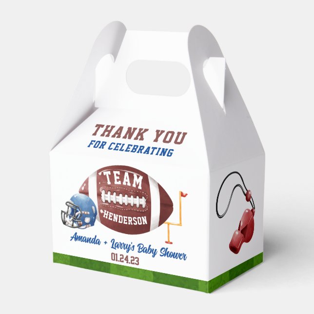 Fotboll Baby Shower Presentaskar (Framsidan Sidan)
