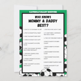 Fotboll Baby Shower-spel, Fotboll - Redigerbart Na Inbjudningar